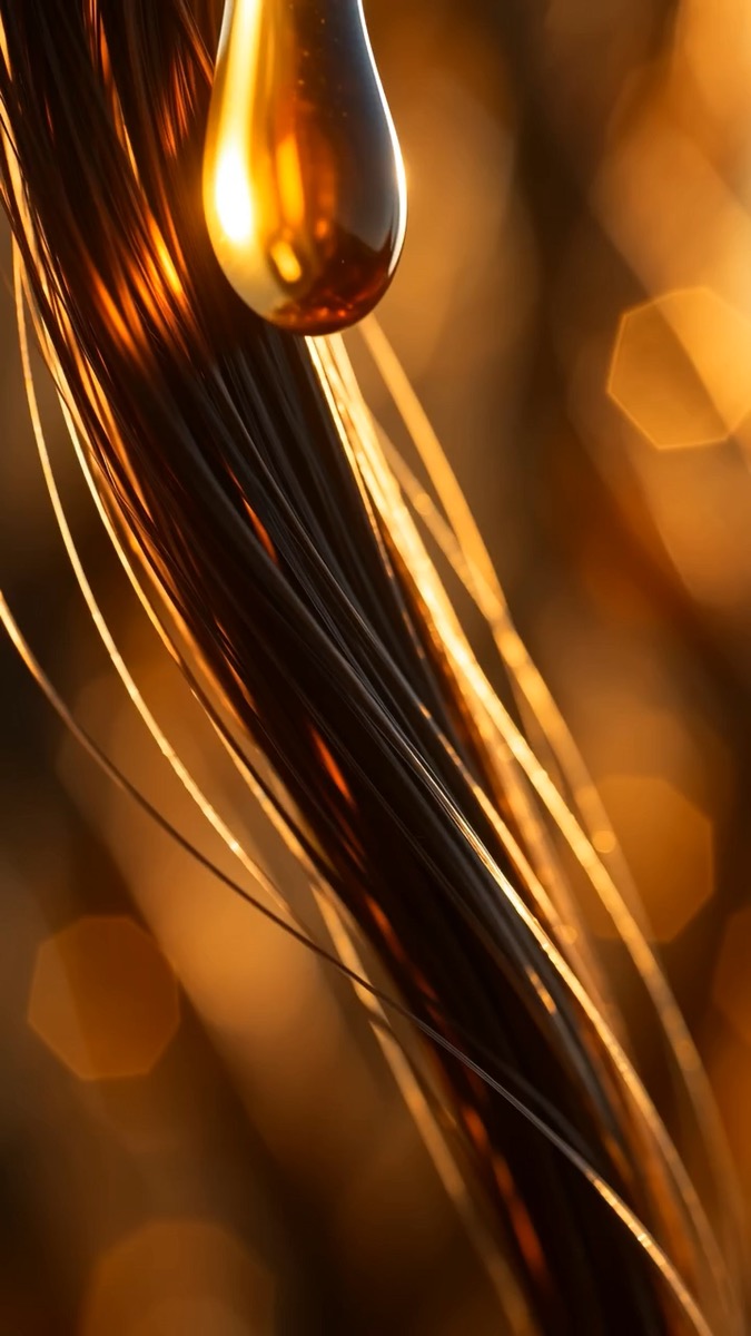 honey applied to hair