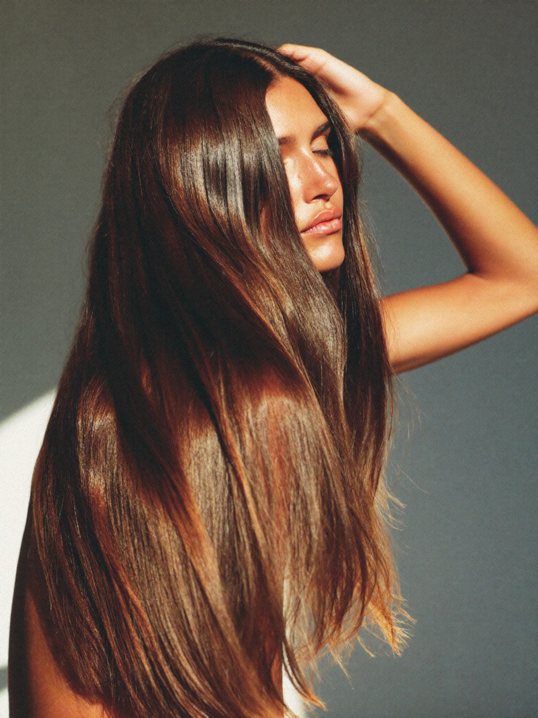 glossy, healthy hair after huni