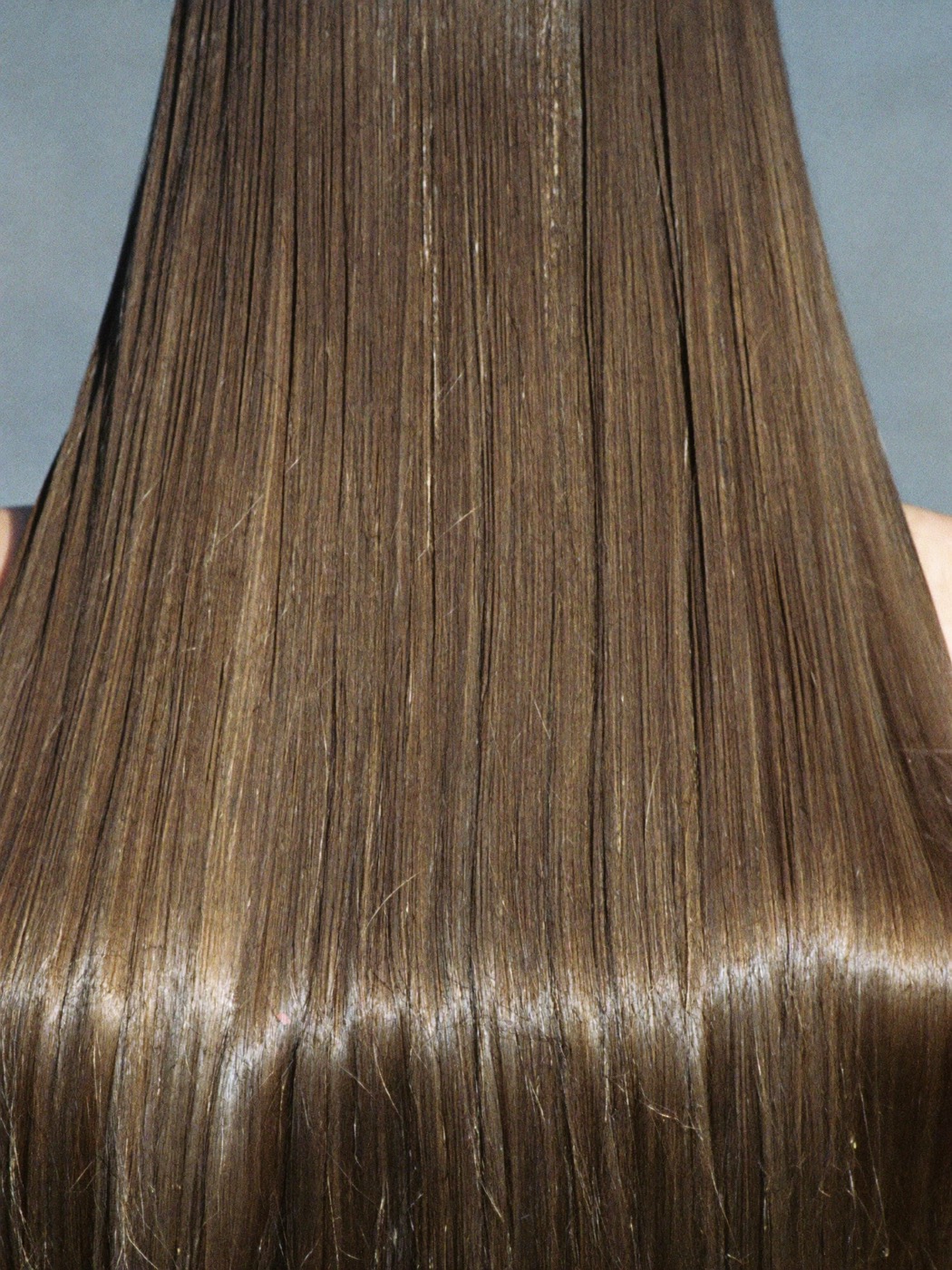 after - smooth, glossy hair